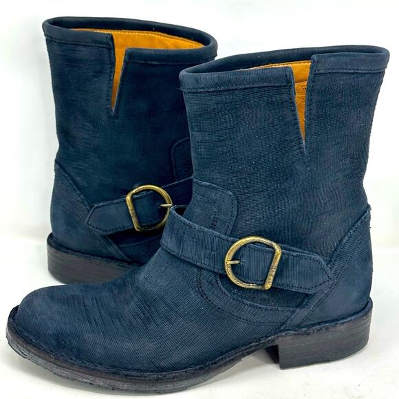Fiorintini + Baker Eli Eternity Navy Moto Blue Boot - Picture 1 of 12